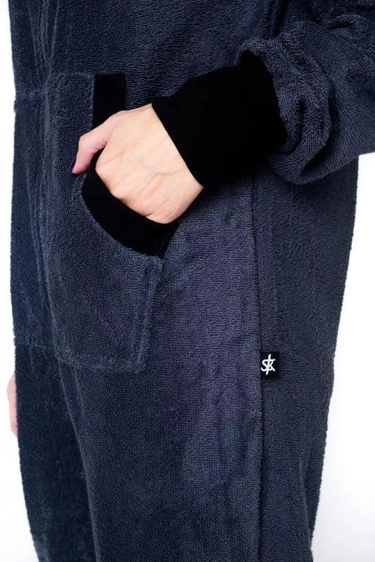 Sofa Killer tamsiai pilkas frotinis bambuko kombinezonas