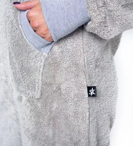 Sofa Killer šviesiai pilkas frotinis bambuko kombinezonas