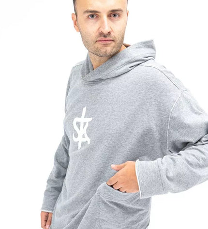 Sofa Killer šviesiai pilkas ilgas džemperis su SK logotipu