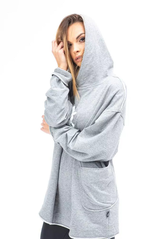 Sofa Killer šviesiai pilkas ilgas džemperis su baltu SK logotipu