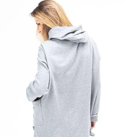 Sofa Killer šviesiai pilkas ilgas džemperis su baltu SK logotipu