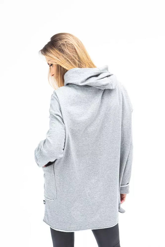 Sofa Killer šviesiai pilkas ilgas džemperis su baltu SK logotipu