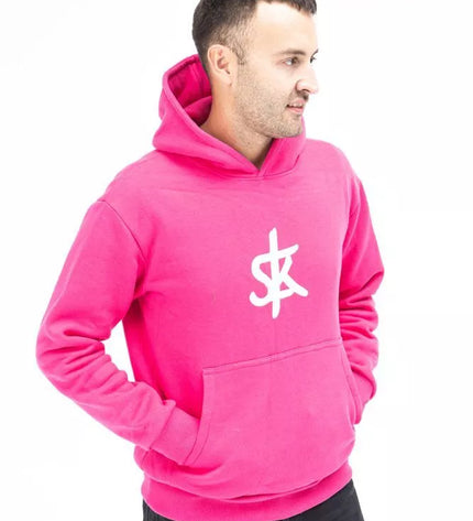 Sofa Killer rožinis džemperis su SK logotipu