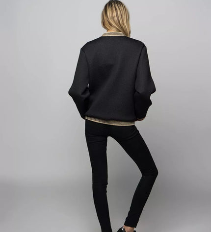 Sofa Killer juodas blizgus moteriškas bomberis