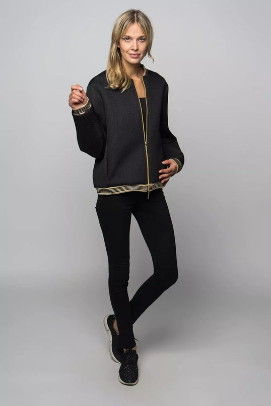 Sofa Killer juodas blizgus moteriškas bomberis