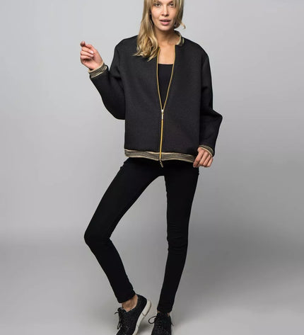 Sofa Killer juodas blizgus moteriškas bomberis