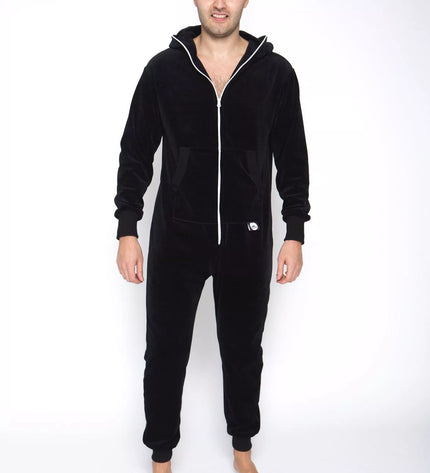 Sofa Killer juodas veliūrinis kombinezonas