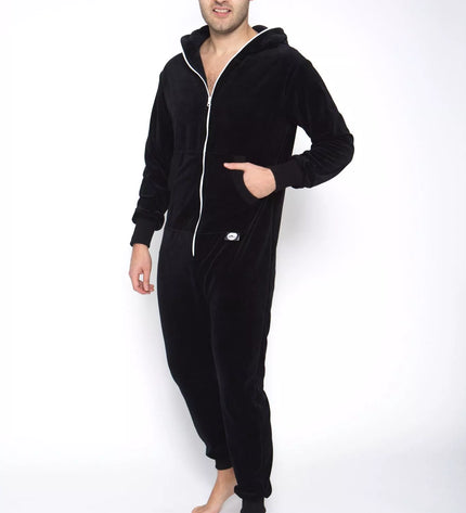 Sofa Killer juodas veliūrinis kombinezonas