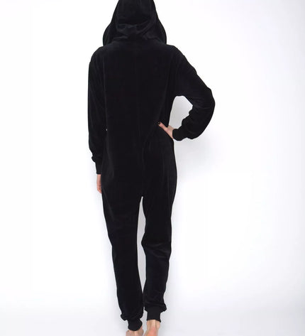 Sofa Killer juodas veliūrinis kombinezonas