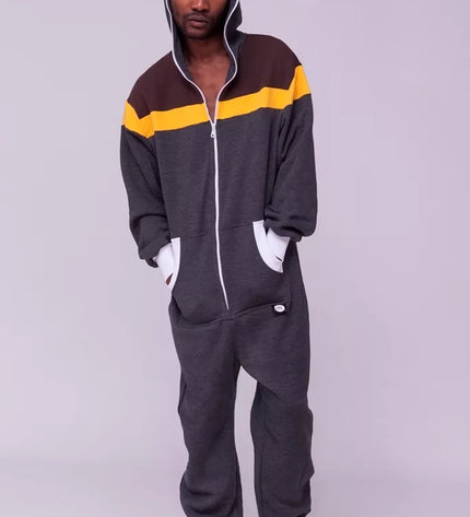 Sofa Killer pilkas kombinezonas rudais pečiais