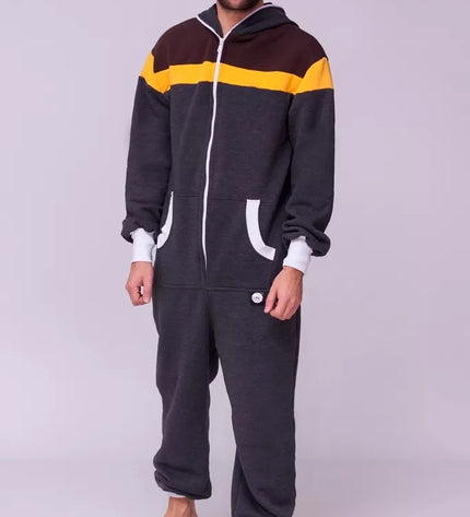 Sofa Killer pilkas kombinezonas rudais pečiais