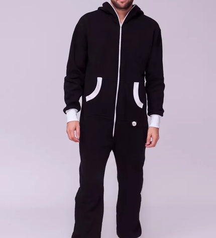 Sofa Killer juodas kombinezonas su baltais rankogaliais