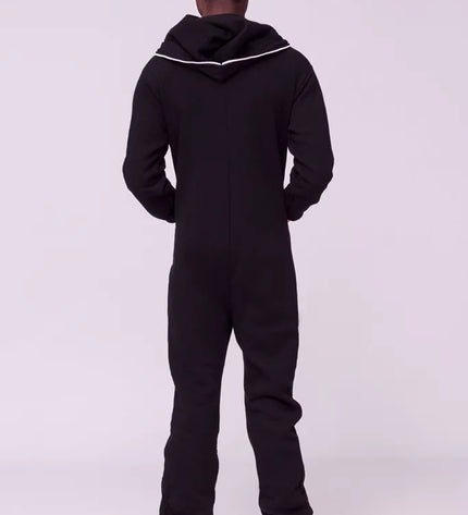 Sofa Killer juodas kombinezonas su koralo rankogaliais