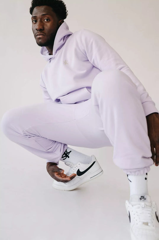 Sofa Killer vyriškas šviesiai violetinės spalvos laisvalaikio kostiumas Medusa su kelnėmis