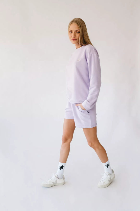 Sofa Killer šviesiai violetinės spalvos laisvalaikio kostiumas Medusa su šortais
