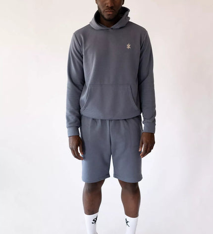 Sofa Killer vyriškas tamsiai pilkos spalvos laisvalaikio kostiumas Rock su šortais