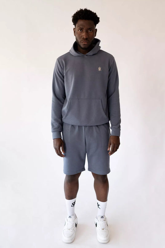 Sofa Killer vyriškas tamsiai pilkos spalvos laisvalaikio kostiumas Rock su šortais