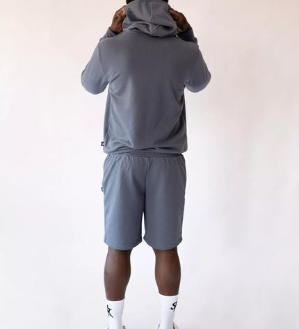 Sofa Killer vyriškas tamsiai pilkos spalvos laisvalaikio kostiumas Rock su šortais