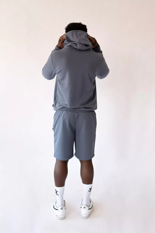 Sofa Killer vyriškas tamsiai pilkos spalvos laisvalaikio kostiumas Rock su šortais