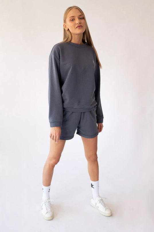 Sofa Killer tamsiai pilkos spalvos laisvalaikio kostiumas Rock su šortais