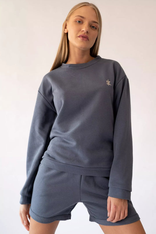 Sofa Killer tamsiai pilkos spalvos laisvalaikio kostiumas Rock su šortais