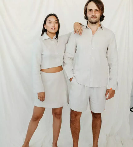 Sofa Killer smėlio spalvos linininė palaidinė JARAN