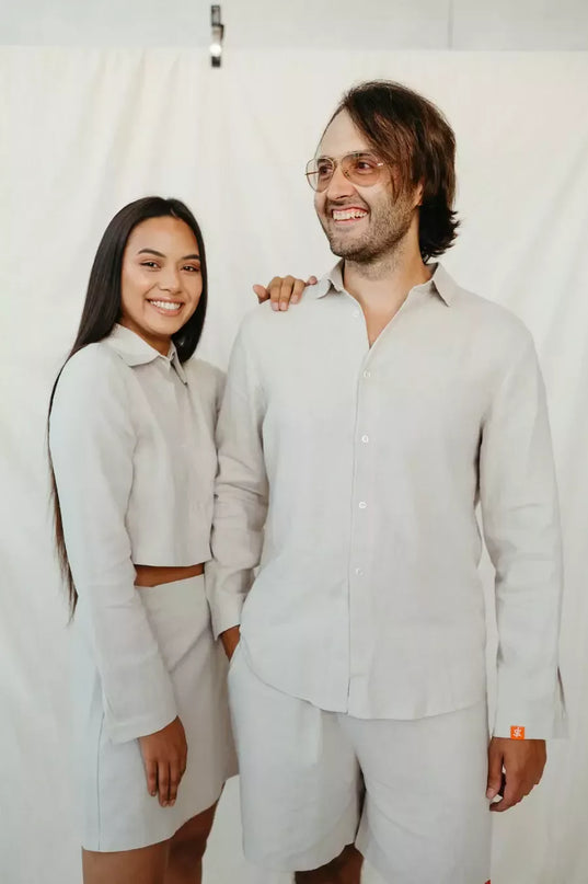 Sofa Killer smėlio spalvos linininė palaidinė JARAN