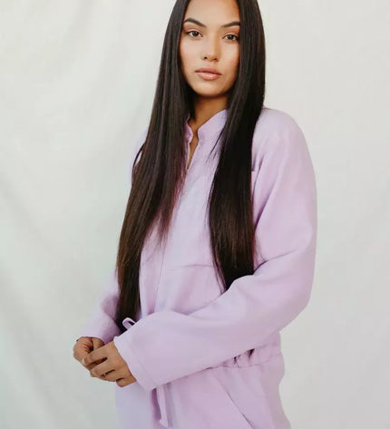 Sofa Killer violetines spalvos lininis kombinezonas