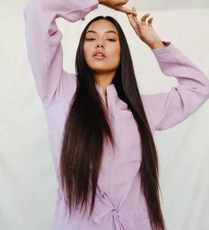 Sofa Killer violetines spalvos lininis kombinezonas