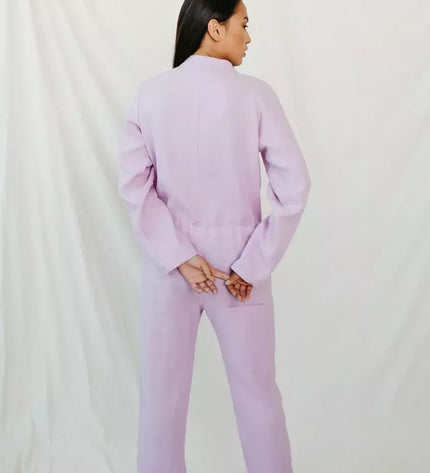 Sofa Killer violetines spalvos lininis kombinezonas