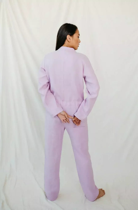 Sofa Killer violetines spalvos lininis kombinezonas