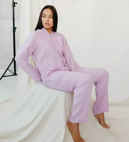 Sofa Killer violetines spalvos lininis kombinezonas