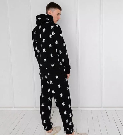 Sofa Killer juodas sportinis kostiumas su SK logo printu