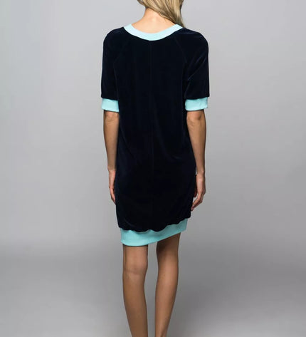 Sofa Killer mėlyno veliūro suknelė