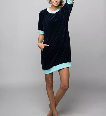 Sofa Killer mėlyno veliūro suknelė