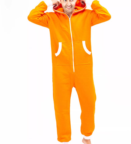 Sofa Killer oranžinis kombinezonas su baltais rankogaliais