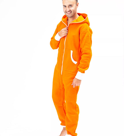 Sofa Killer oranžinis kombinezonas su baltais rankogaliais