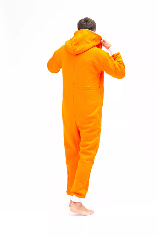 Sofa Killer oranžinis kombinezonas su baltais rankogaliais