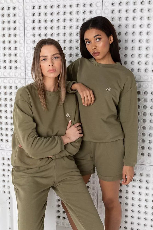 Sofa Killer žalias laisvalaikio kostiumas Olive su kelnėmis