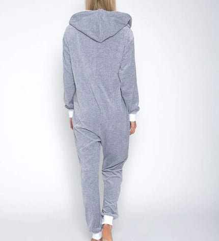 Sofa Killer šviesiai pilkas veliūrinis kombinezonas