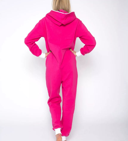 Sofa Killer rožinis kombinezonas su baltais rankogaliais