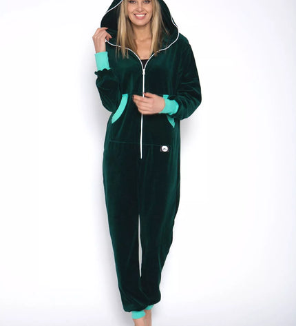 Sofa Killer smaragdo spalvos veliūrinis kombinezonas