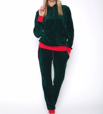 Sofa Killer smaragdo spalvos veliūrinis sportinis kostiumas