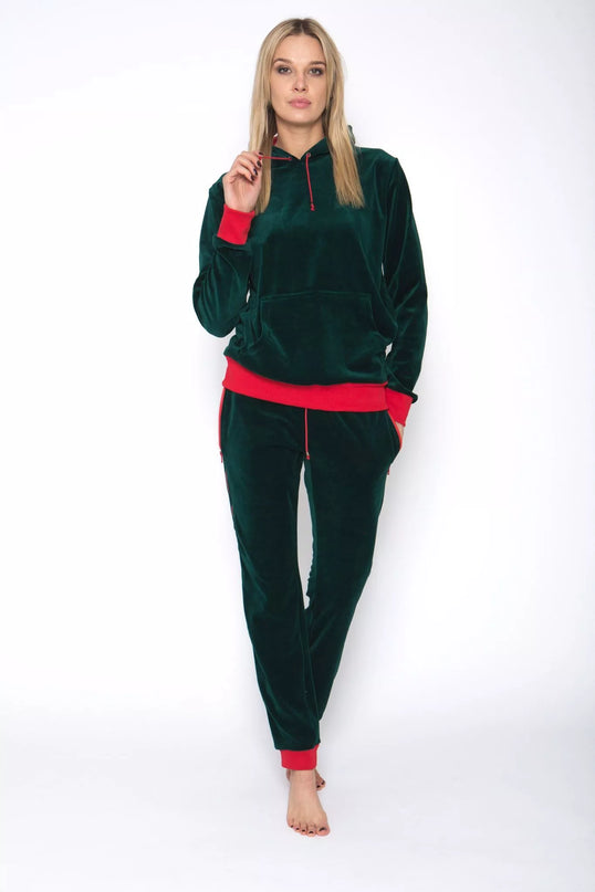 Sofa Killer smaragdo spalvos veliūrinis sportinis kostiumas