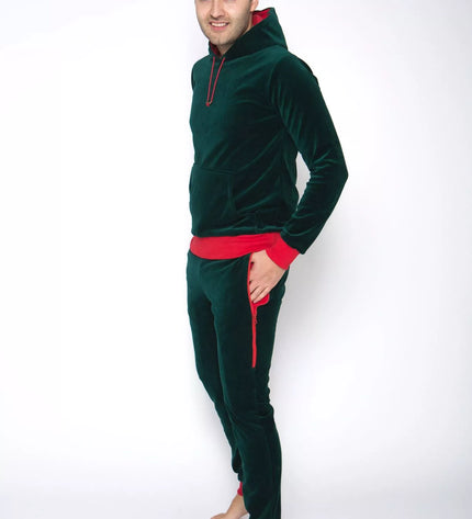 Sofa Killer smaragdo spalvos veliūrinis sportinis kostiumas