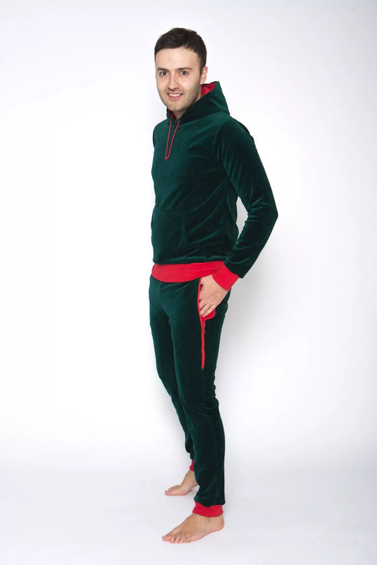 Sofa Killer smaragdo spalvos veliūrinis sportinis kostiumas