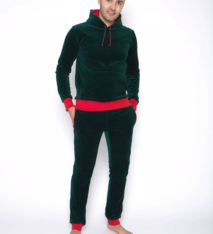 Sofa Killer smaragdo spalvos veliūrinis sportinis kostiumas