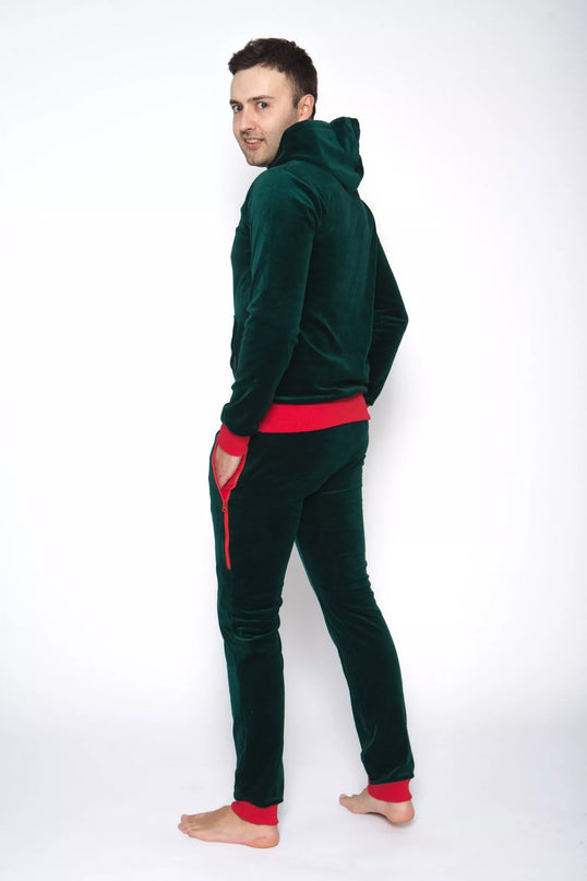 Sofa Killer smaragdo spalvos veliūrinis sportinis kostiumas