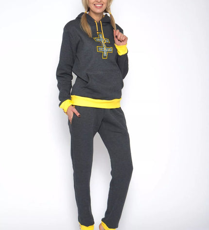 Sofa Killer grafito spalvos sportinis kostiumas su tautinėm juostom