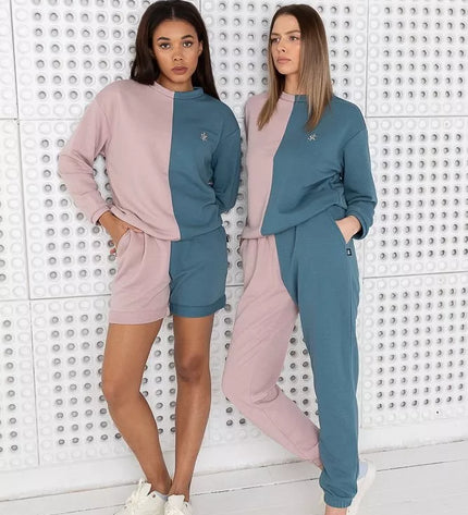 Sofa Killer dvispalvis laisvalaikio kostiumas PINK&amp;BLUE su šortais